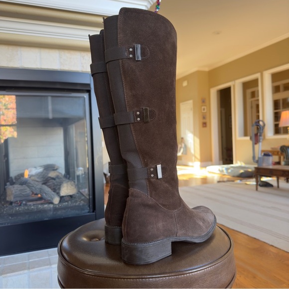 Brown Suede Knee-High Boots - Picture 8 of 8